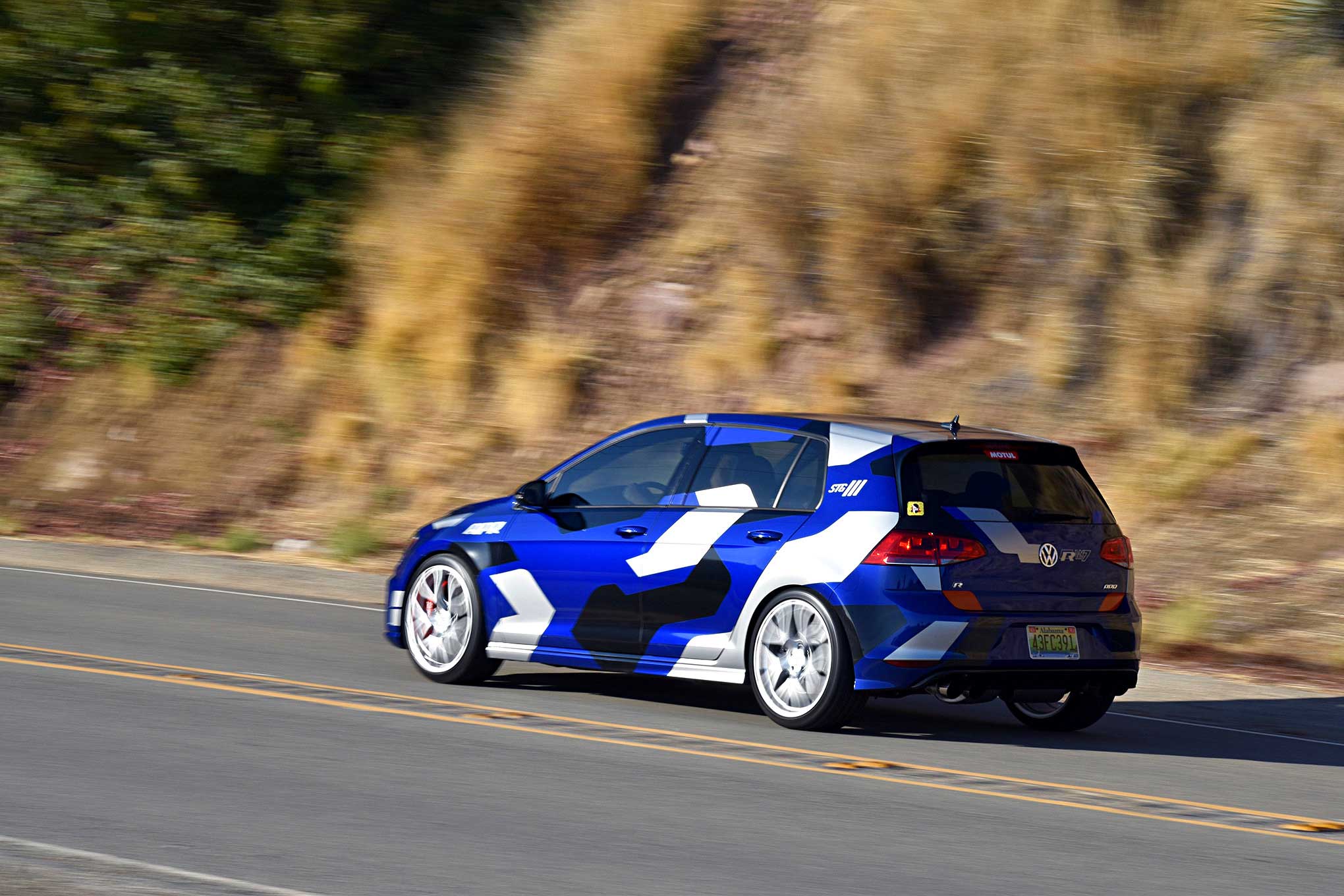 APR VW mk7 golf r driver side rear view
