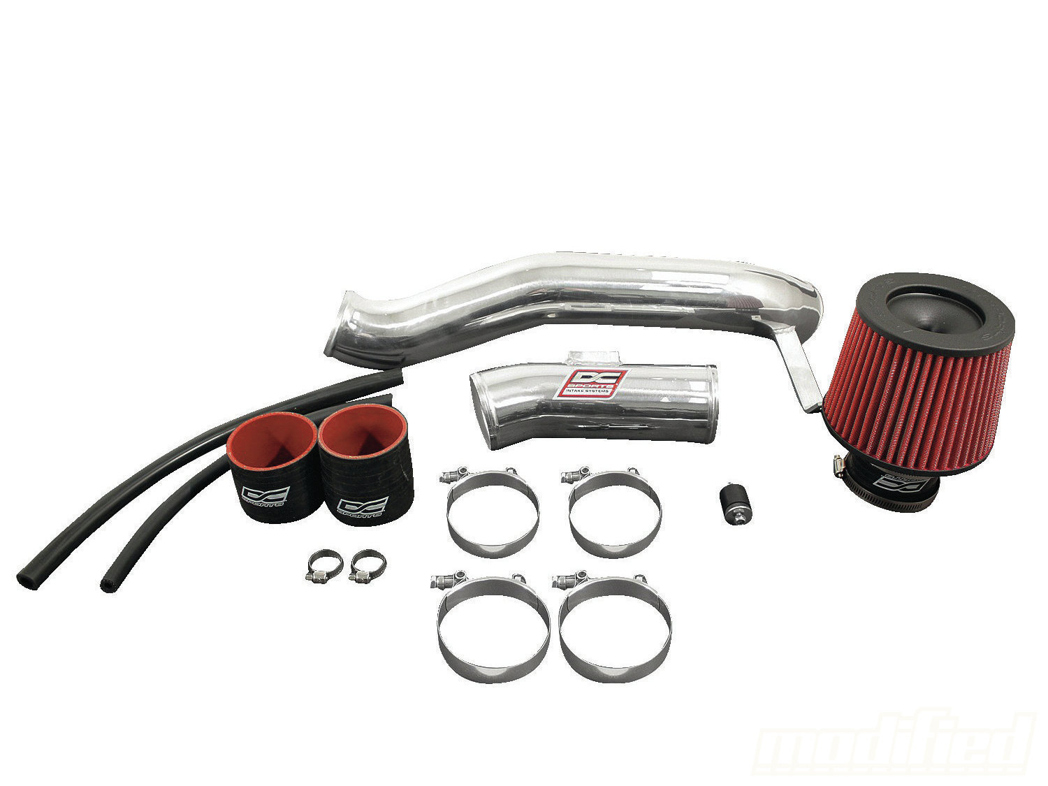 BLACK BIG MOUTH SHORT AIR INTAKE KIT WITH FILTER 6/" FLARED PIPING FOR EG EK