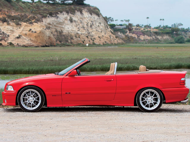 1994 Bmw 325i Convertible Eurotuner Magazine 160 0609 Et 08z 1994 Bmw 325i Convertible Side View